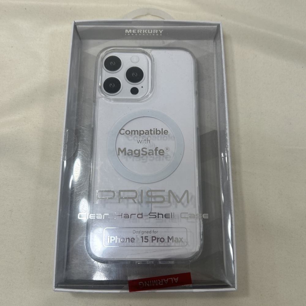 Merkury Innovations Prism Clear Hard She'll Case iPhone 15 Pro Max NIB